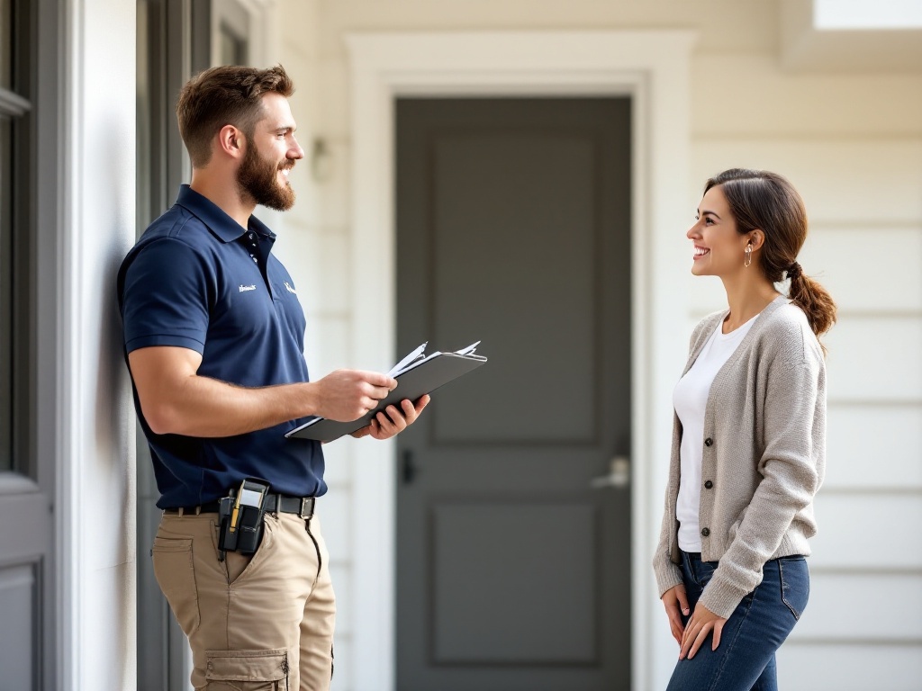 Pest Control in Tulare, CA - Technician inspects a property